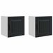 vidaXL Wandkast PORTO, 2 stuks, zwart, houtvezel