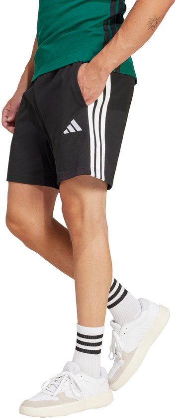 adidas Sportswear Essentials 3-Stripes Single Jersey Short 7-Inch - Heren - Zwart