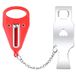 Icecat Serrure de Porte de Sécurité Portable en Acier Inoxydable - Rouge