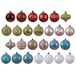 Decoris kerstballen - 30x st kunststof - gekleurd - 7 cm