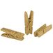 Houten klemmen met gouden glitter, 3,5 cm, 12 stuks