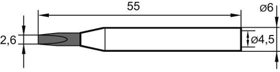 Ersa Soldeerstift beitelvormigrecht nr.0162KD Ersa