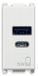 Vimar 14292.AC.15 Plana USB-voeding, 15 W, 3 A, 5 V, voor elektronische apparaten, USB A en USB-C-uitgangen
