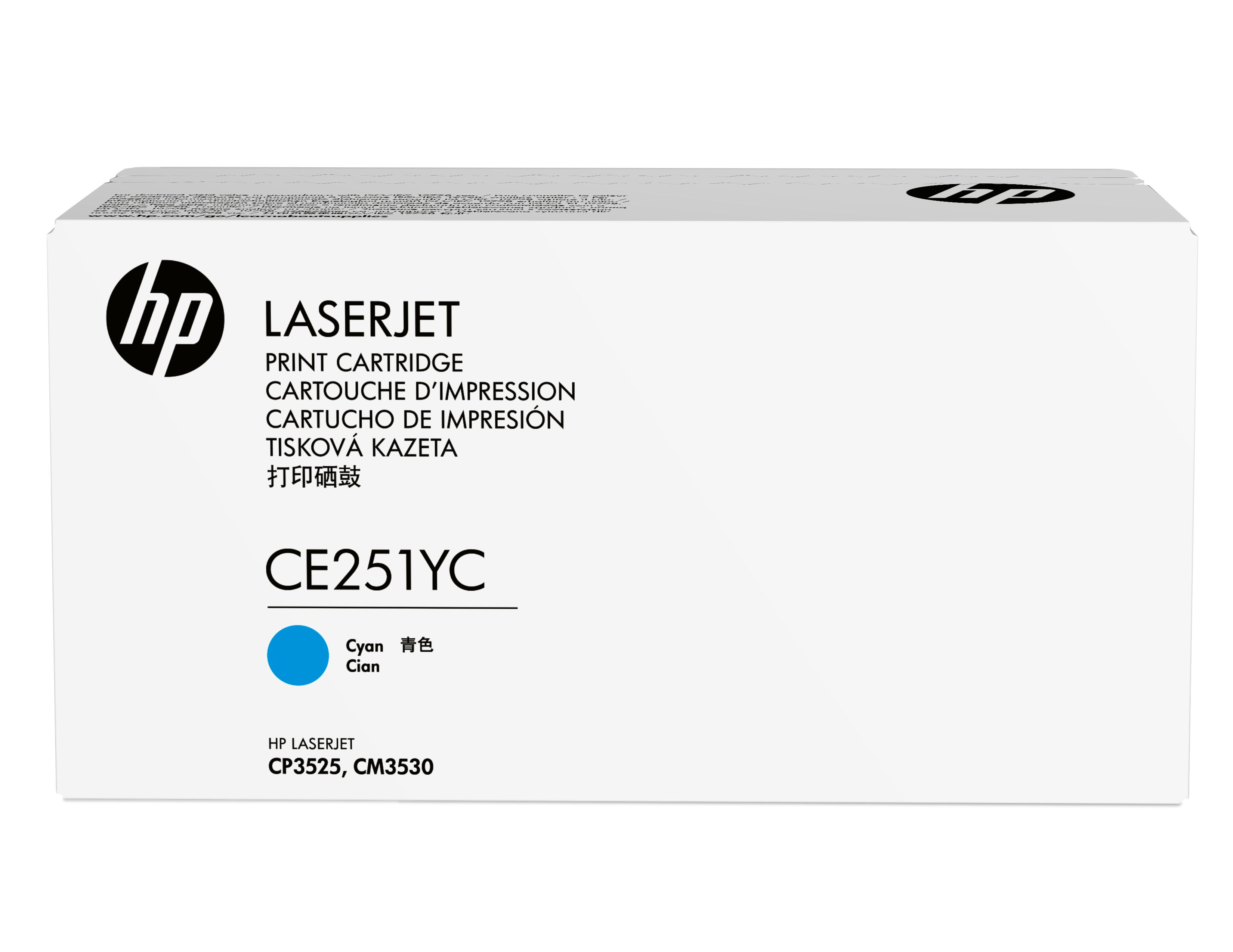 HP Contractual Cyan Optimized Original LaserJet Toner Cartridge (CE251YC)