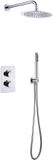BES LED Inbouw Thermostatische Regendoucheset - Leoni - Regendouchekop 25 cm - Chroom