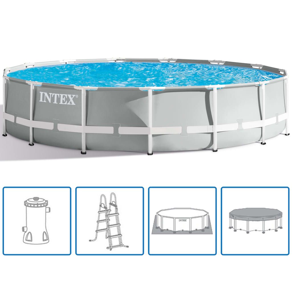 Intex Prism Frame Zwembadset 457x107 cm 26724GN - Blauw
