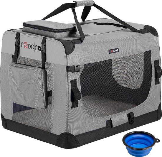 Cadoca Honden & Katten Reisbench L - 70x53x50cm - Grijs