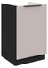 Arona Spülenunterschrank 50 cm Kaschmir beige matt + Schwarz matt
