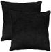 vidaXL Taie d'oreiller 2 pièces HEERLEN Noir 80 x 80 cm Fausse fourrure de lapin