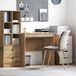 Bureau en chêne 80 x 50 x 76 cm pour télétravail