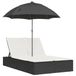 VidaXL 368081 Lounge Tuinstoel Gecapitonneerde zitting Polyrattan, Staal Crème, Wit