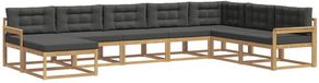 vidaXL Ensemble de canapé d'extérieur 8 pièces Blanc et anthracite