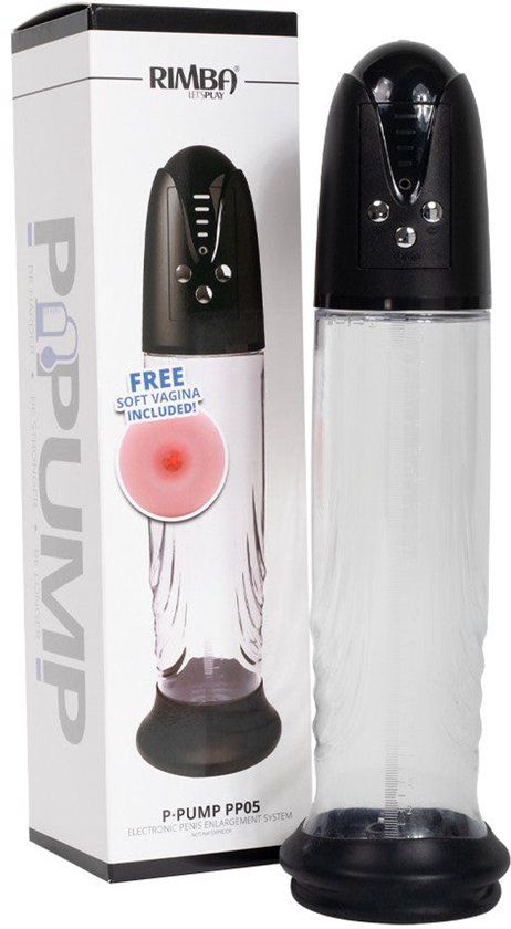 Rimba P Pump PP05 Elektronische Penispomp met Vagina Sleeve - Zwart