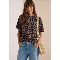 Cecil Shirt met ronde hals en luipaardprint