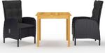 Prolenta Maison Exclusive Tuinset, 3-delig, zwart