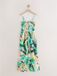 Next Dames Bandeau-jumpsuit met afneembare bandjes van linnenmix - Tall - Roze