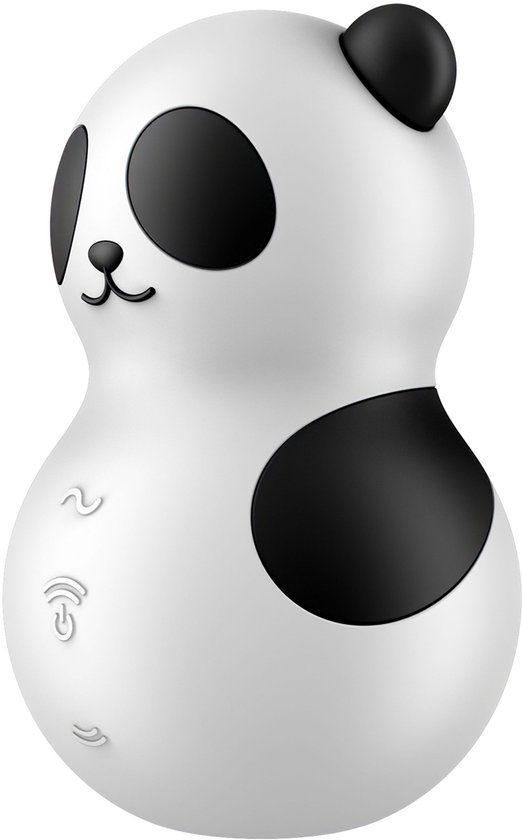 Satisfyer Pocket Panda - Dubbele Air Pulse Vibrator - Zwart/Wit