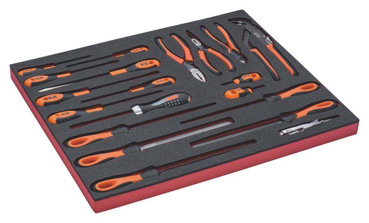 Bahco Foaminlay Fit&Go 3/3 met schroevendraaiers | tangen en vijlen - 20-delig - FF1A145