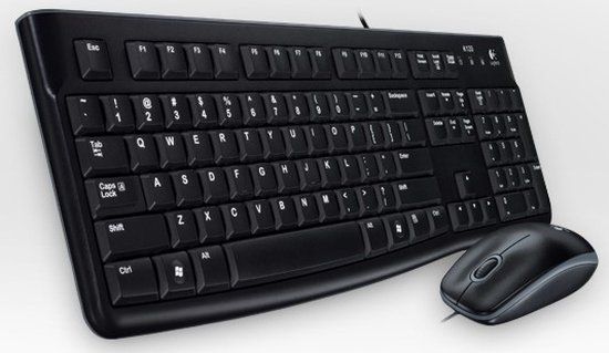 Logitech Desktop MK120 Toetsenbord Inclusief Muis USB QWERTZ Hongaars Zwart