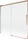 Mexen Rox badwand scherm 2-delige schuifbare 170 x 150 cm, transparant, rosegoud