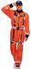 Leg Avenue Cosmic Astronaut Zip-Up Jumpsuit Kostuum voor Heren – Maat M – Oranje