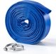VEVOR Tuyau de refoulement 1,5 pouce 15,2 m PVC Tuyau d'évacuation plat pour drainage de piscine et irrigation avec 90 psi, Raccords non assemblés pour divers systèmes de pompe
