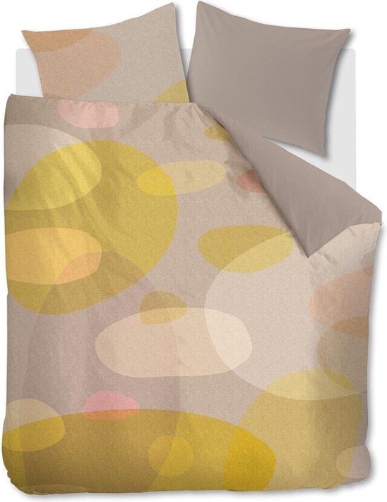 Beddinghouse Dutch Design Sunny Day Dekbedovertrek - Eenpersoons - Katoensatijn - Zand - 140x200/220