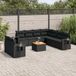 Maison Exclusive - Ensemble de meubles de jardin 10 pièces avec canapé et coussins, noir, en polyrotin