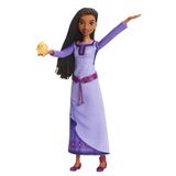 Mattel Disney Wish zingende Asha van Rosas modepop en sterrenfiguur, beweegbaar met afneembare kleding, zingt lieduitsparing uit de film in het Duits HVX68
