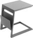 Hespéride Vierkante bijzettafel van aluminium ALLURE Gris graphite