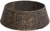 vidaXL Kerstboomkraag Rond Zwart Waterhyacint 75 x 25 cm