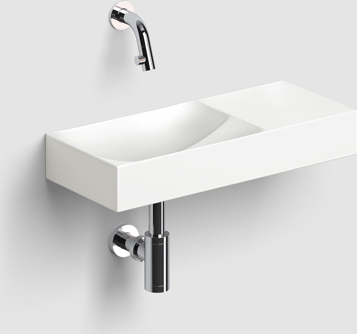 Clou Vale fontein keramiek 45x19x7cm Wit mat