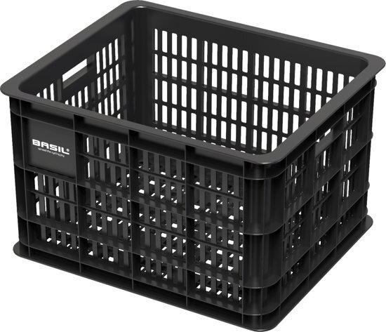 Basil Crate Medium Fietskrat - 33 liter - Zwart