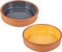Urban Living Tapas/sauzen/hapjes serveer schaaltjes set - 2x stuks - terracotta - 16 x 4 cm