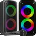 Azaris XXL Draadloze Bluetooth Speaker Party Karaoke Boombox Microfoon Zwart