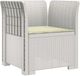 vidaXL Fauteuil met Kussen Rattan Look PP Wit