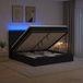 Maison Exclusive Lit Ottoman exclusif, avec matelas et éclairage LED noir, dimensions 140 x 200 cm, revêtement en tissu