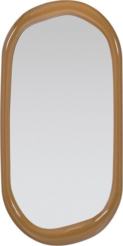 WOOOD Norea Passpiegel 120 cm - Hout - Hoogglans Honinggeel
