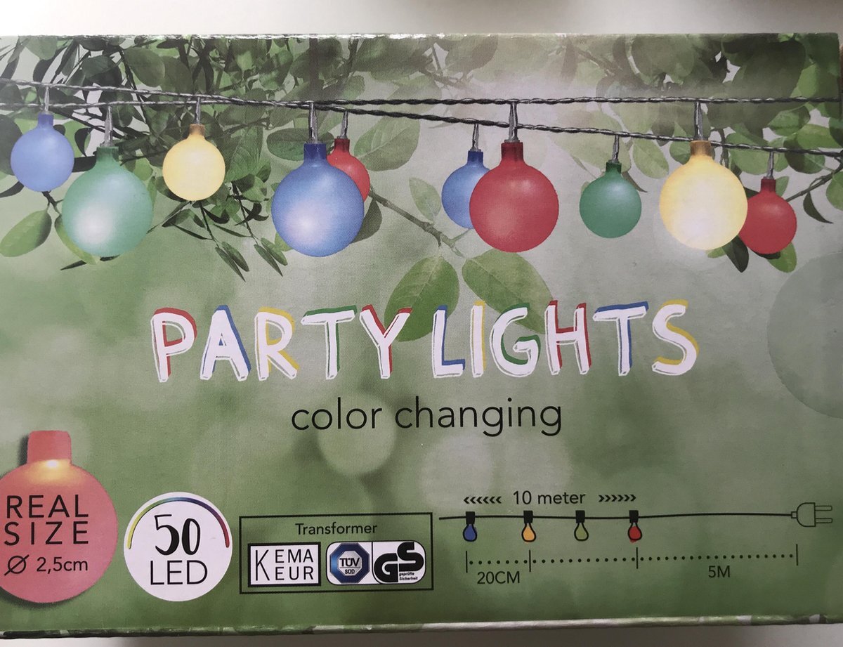 CBD Party lights - 50 led - diverse kleuren - color changing - binnen en buiten