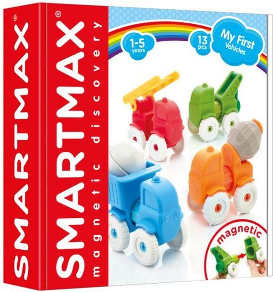 SmartMax My First - Vehicles - Magnetisch constructiespeelgoed - 13 delig - Vanaf 1 jaar