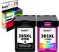 HP 305 XL cartouches d'encre, 2 pièces, noir et couleurs