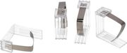 Gerim - Set de 8 pinces de nappe - Transparent/Inox