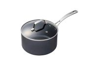 Kyocera Keramische braadpan, steelpan met keramische antiaanbaklaag, 20 cm, vrij van PFAS/PTFE, roestvrij staal, geschikt voor alle warmtebronnen, inclusief glazen deksel, CSP-08