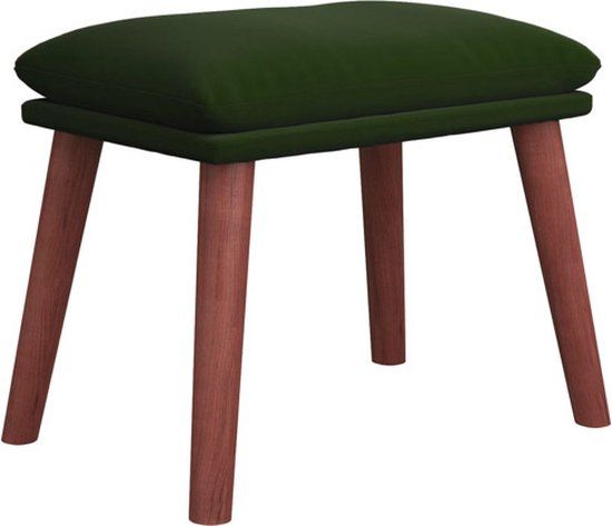 vidaXL Voetenbank fluweel donkergroen 45x29,5x35 cm