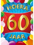 Bellatio Decorations Verjaardag deurposter - 60 jaar - multi - 59 x 84 cm