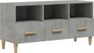 vidaXL Meuble TV 102x36x50 cm bois de manguier gris béton