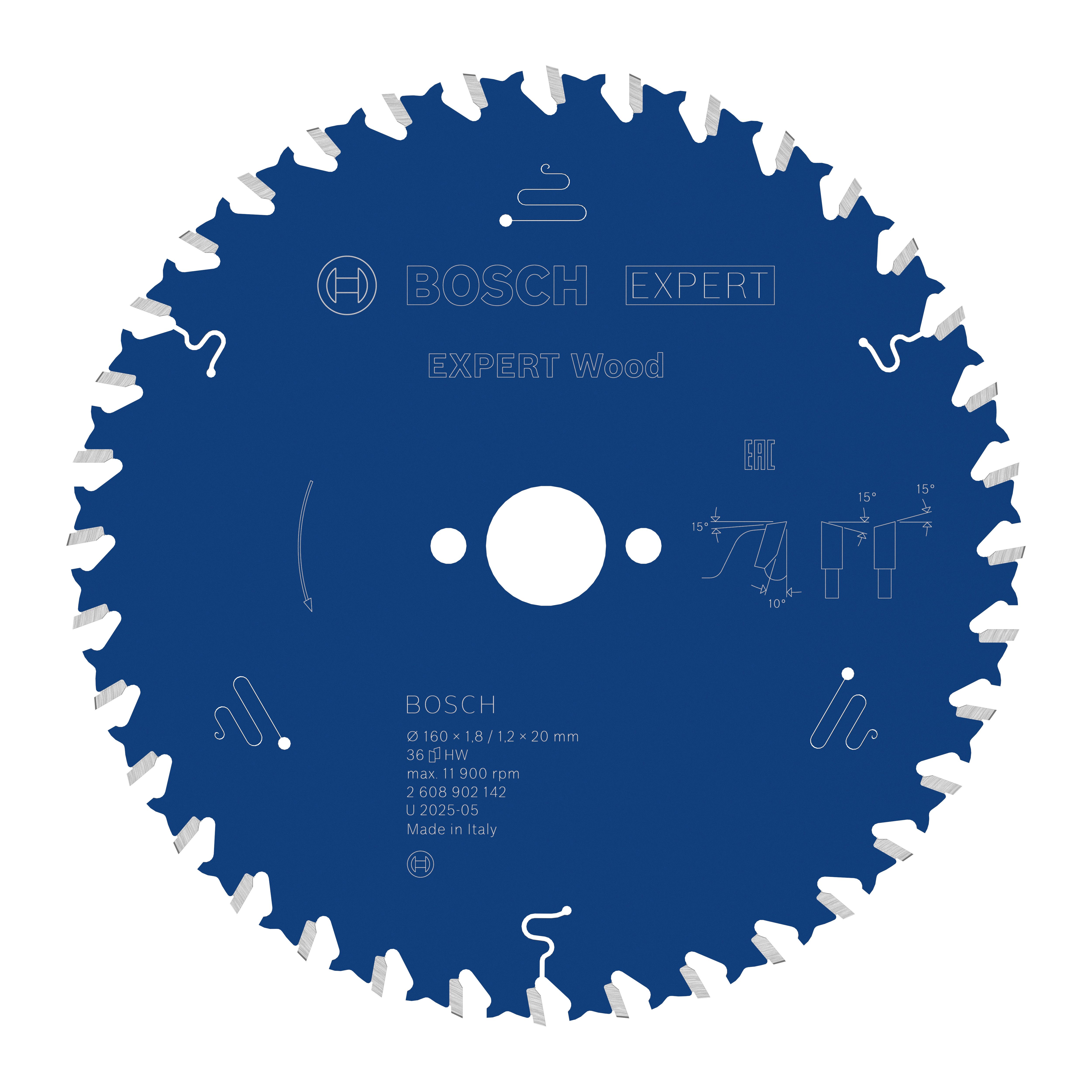 Bosch Accessoires EXPERT Wood Cirkelzaagblad | 160 x 1,8/1,2 x 20 mm | T36 - 2608902142