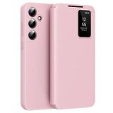 Samsung Étui à rabat Smart Clear View avec fente pour cartes pour Galaxy A55 - Rose