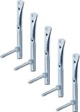 Alberts 855970 velghouder | elektrolytisch blauw verzinkt | diepte 100 mm | hoogte 200 mm | Set van 5