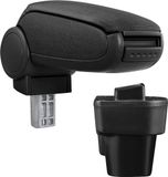 Markenlos Icecat Armsteun - Voor Citroën Nemo, Peugeot Bipper, Fiat Fiorino en Fiat Qubo - Stof - Zwart